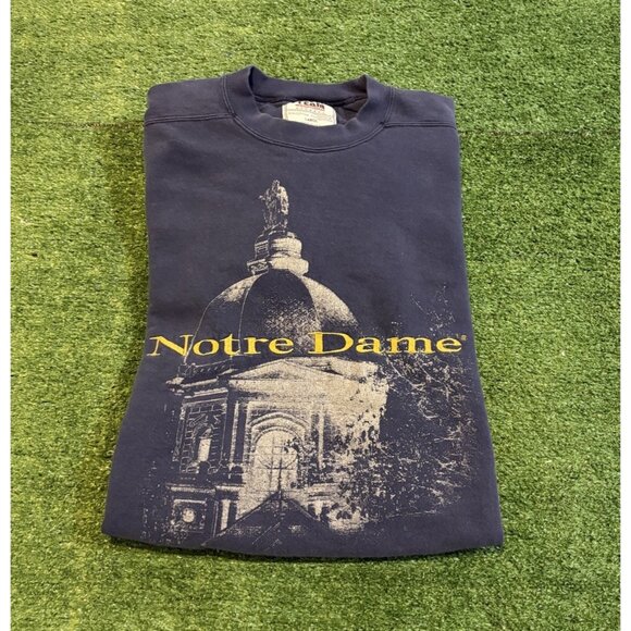Team Edition Apparel Other - Vintage Notre Dame Fighting Irish sweatshirt mens large blue gold crewneck 90s D